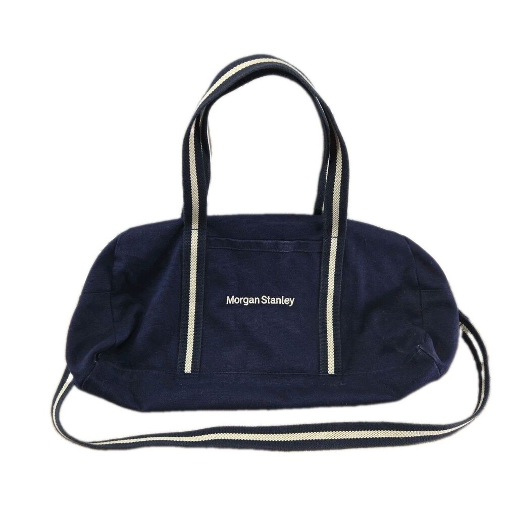Morgan Stanley Scarborough & Tweed Banker Duffle Bag Gym Bag Navy Blue